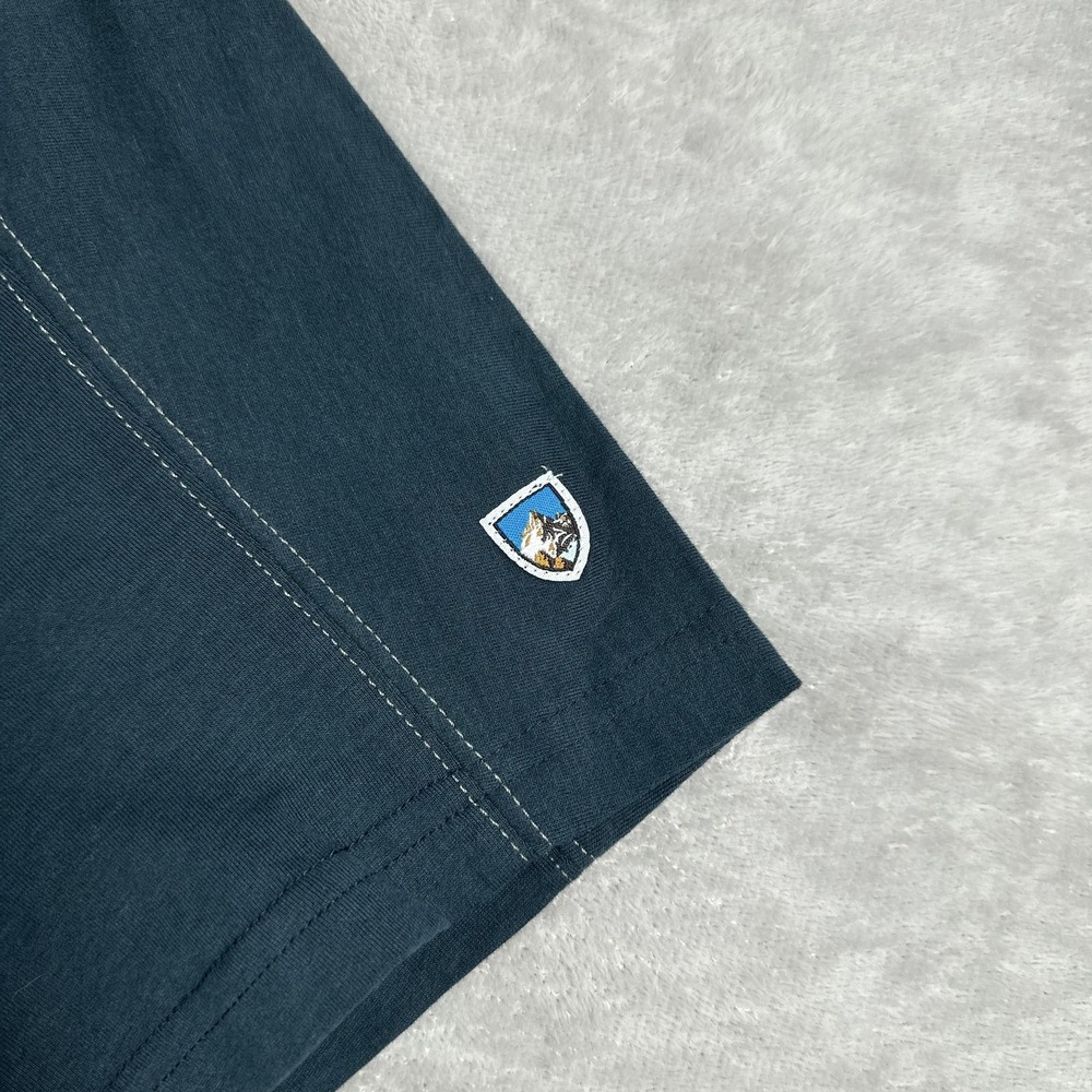 Kuhl Skor Polo Shirt Mens Small Deep River Blue Supima Cotton Casual Outdoors - Picture 5 of 12